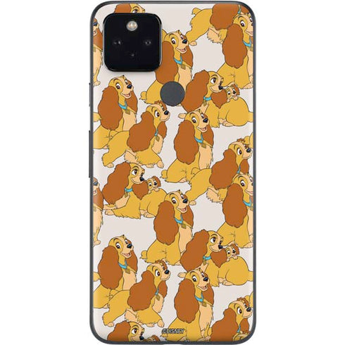 Disney Lady & The Tramp Lady Pattern Google Pixel 5a Skin